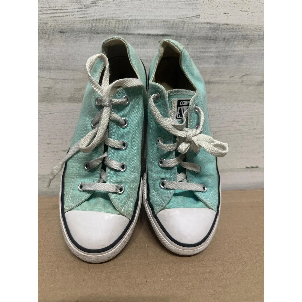 Converse Chuck Taylor All Star Kids Size 3 Mint‎ Green Low Top Sneakers